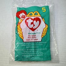 Vintage Ty Teenie Beanie Baby 5 PINCHERS 1993 McDonalds Tag Errors Rare SEALED