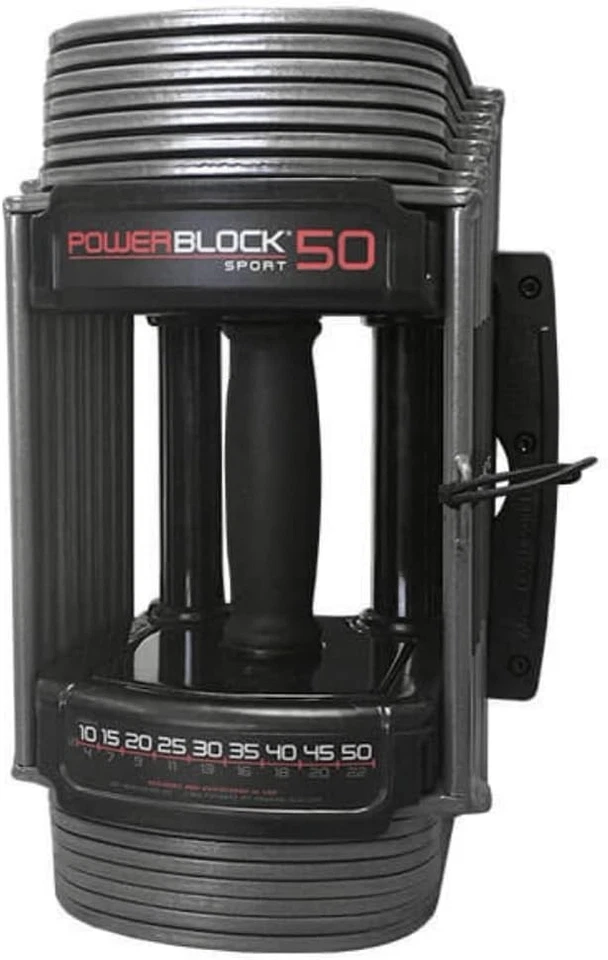 MANCUERNA AJUSTABLE POWERBLOCK SPORT 50, 50 LB (INDIVIDUAL) - NEGRA/GRIS Foto 4 de 4