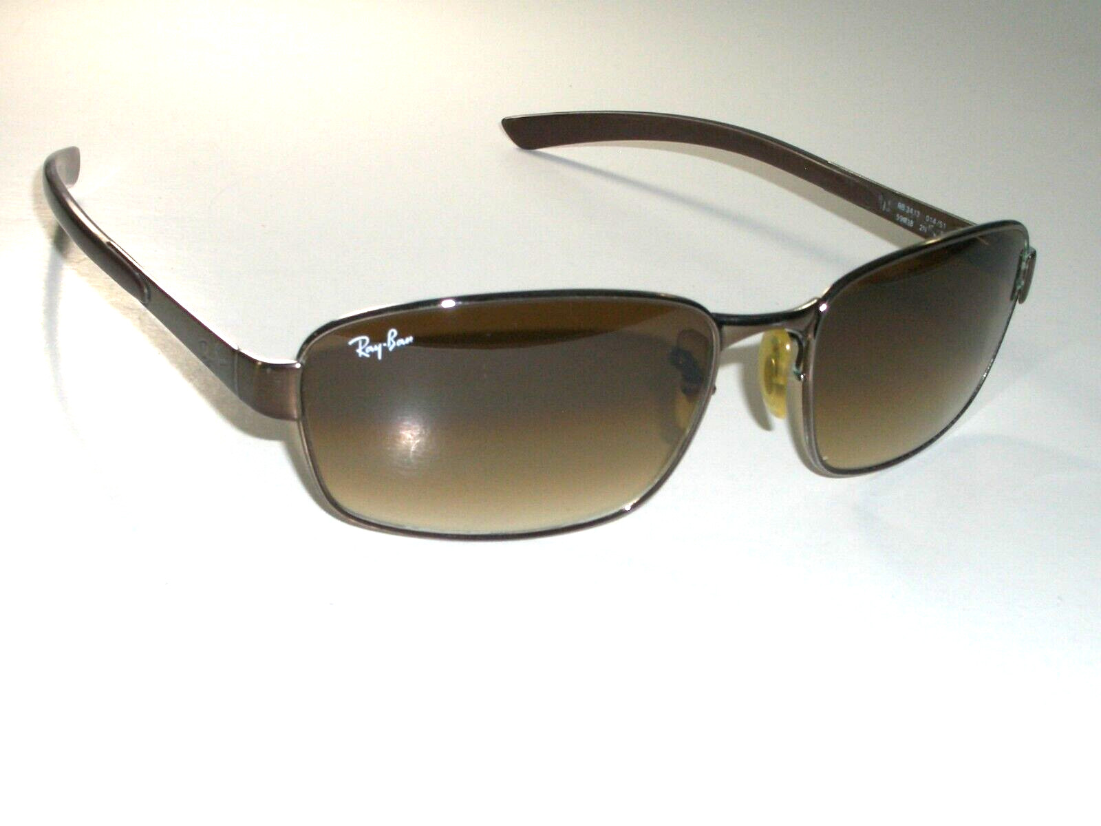 RAY BAN RB3413 59[]18 GRADIENT BROWNISH UV LENS GUNMETAL RECTANGULAR SUNGLASSES image 3
