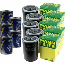 5x Original MANN Ölfilter WP 1045 + 5x SCT Motor Flush Motorspülung
