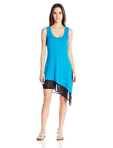 Calvin Klein Small-Medium Solid Blue Black Swimsuit Cover-Up NWT S-M - Picture 1 of 4