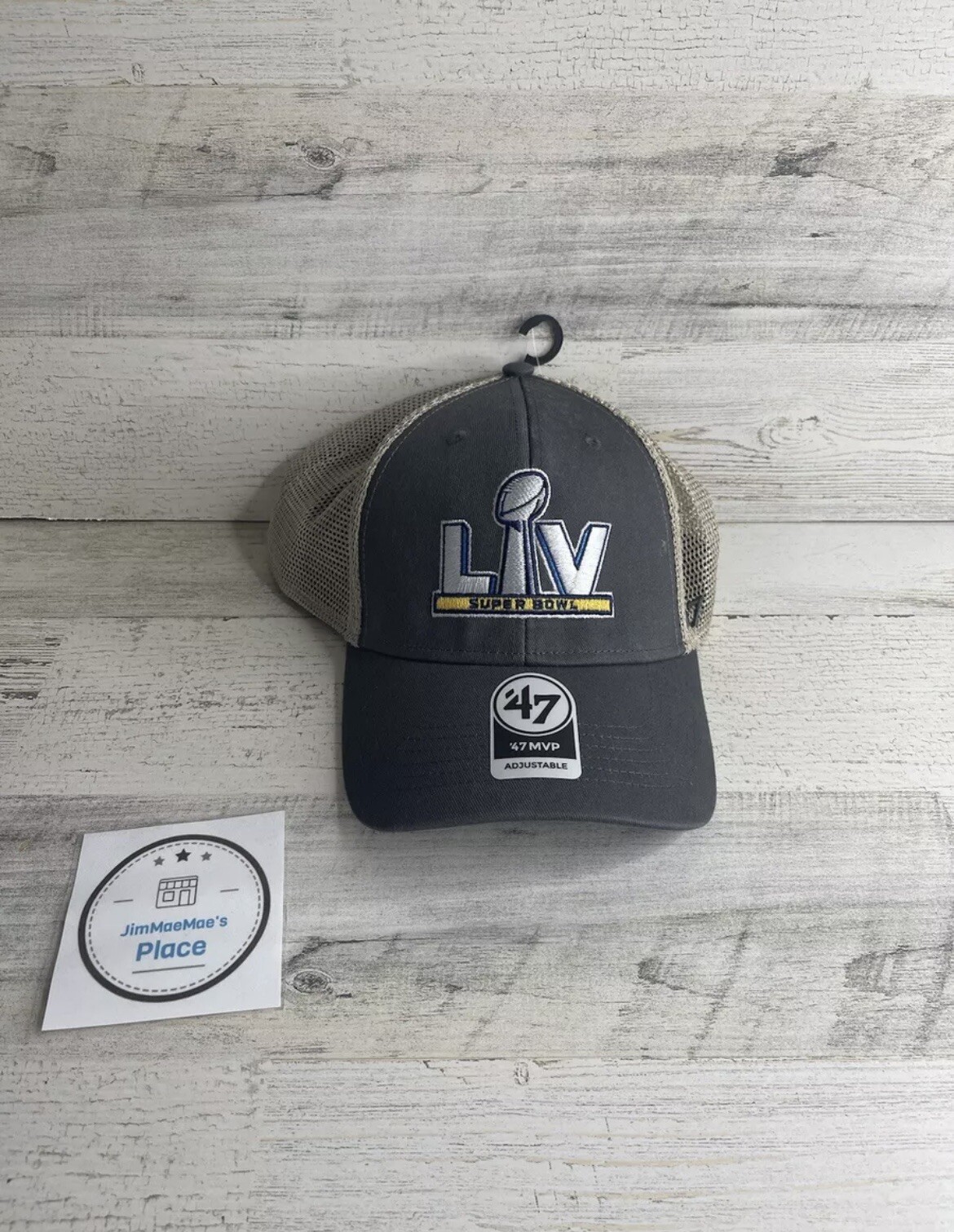 Official NFL Super Bowl LIV 47 Brand Cap Grey Mesh Hat Flagship Wash NWT