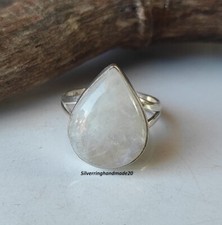 Moonstone Solid 925 Sterling Silver Statement Handmade Women Ring All Size M1605