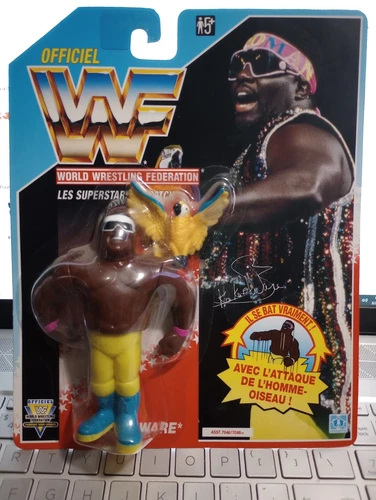 WWF VINTAGE 1990 Hasbro Blue Card Koko B Ware Wrestling Figure MOC HIGH GRADE