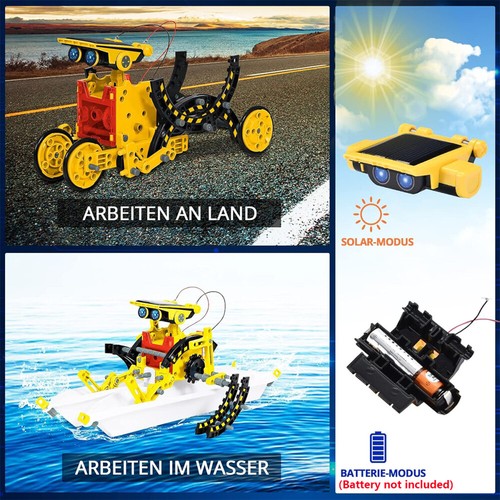 Solar Roboter 12 in1 Baukasten Lernspielzeug Kinder ab 8 Jahren Spielzeug Gift - Bild 8 von 18