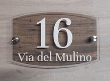  NUMERO CIVICO  MODERNO  PERSONALIZZATO PLEXIGLASS