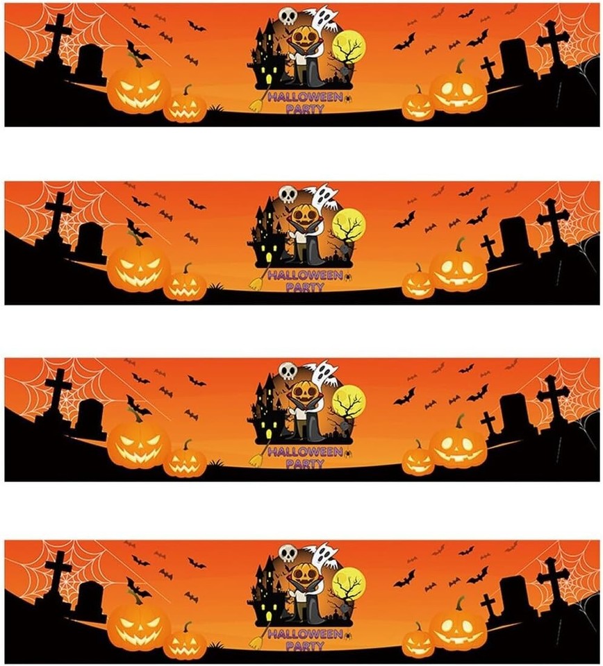 24 x Halloween Water Bottle Label Party Decoration Self Adhesive Trick