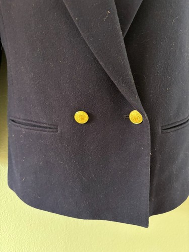 Karen Scott Petites Wool Blend Blue Pleated Pencil Skirt Suit Set Size 10 Blazer - Picture 7 of 21