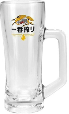 KIRIN Beer Stein Glass Cup 380 ml Drink Mug Cup 2 Pair Set Home