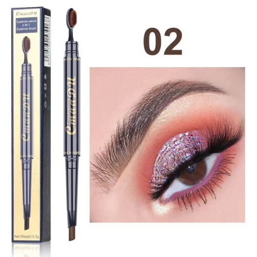 2 in 1 Double Head Ultra-fine Eyebrow Pencil Long Lasting Thin Tip Eye Brow Pen - Picture 10 of 13