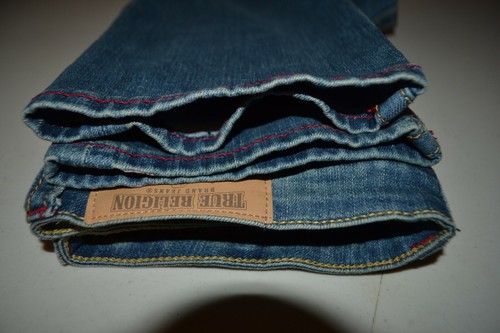 True Religion Boys Slim Straight Pocket Flaps Blue Denim Jeans Sz 12 - Picture 12 of 12