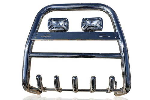 Bull Bar Abar with Detachable Logo Plate To Fit Nissan Navara D40 2010-2016 4x4 - Picture 5 of 5