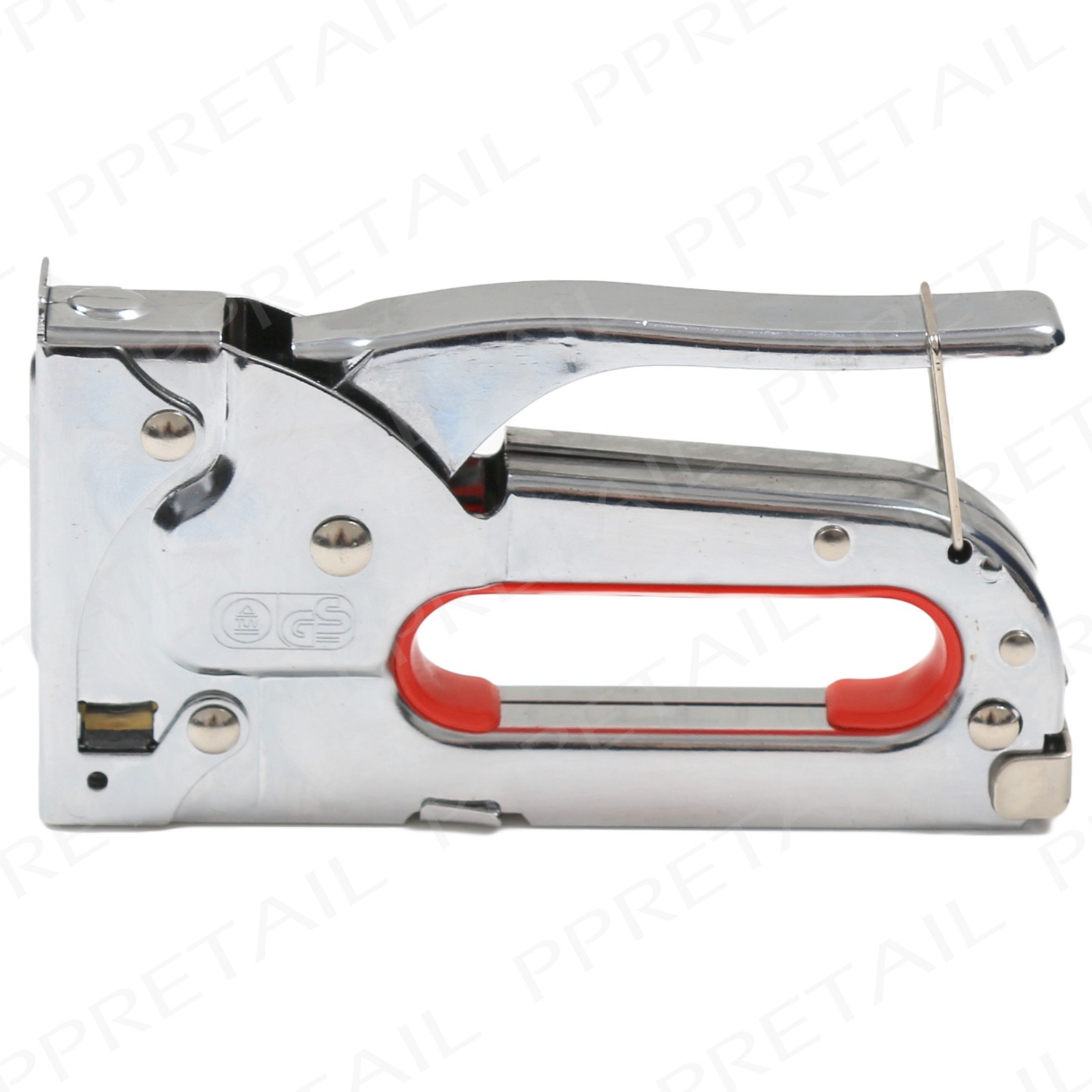 Large Chrome Staple Gun With 200 Staples Heavy Duty High Quality