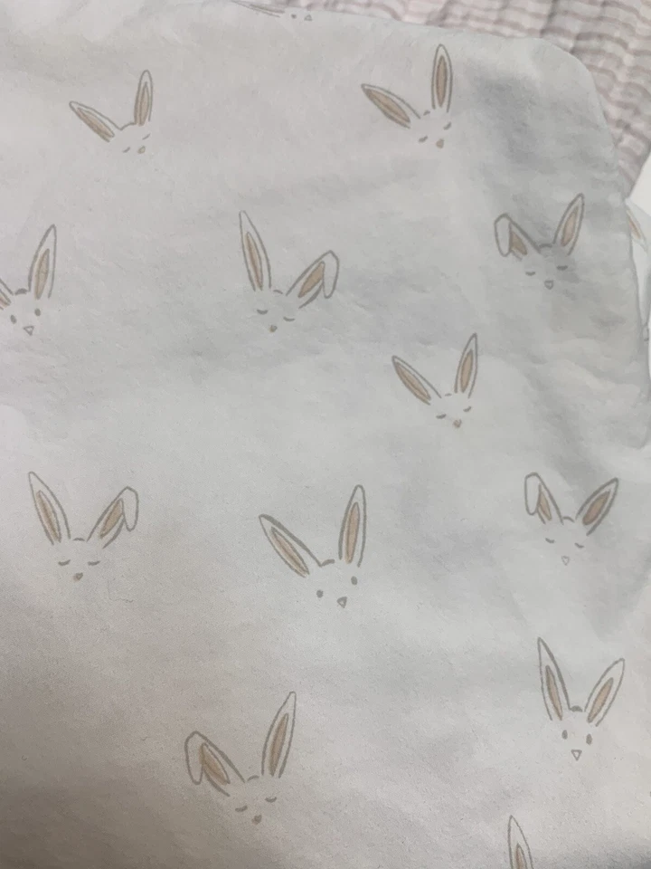 Lote de 2 lençóis de berço cinza rosa algodão para ferragens de restauração para bebês e crianças - Imagem 2 de 4