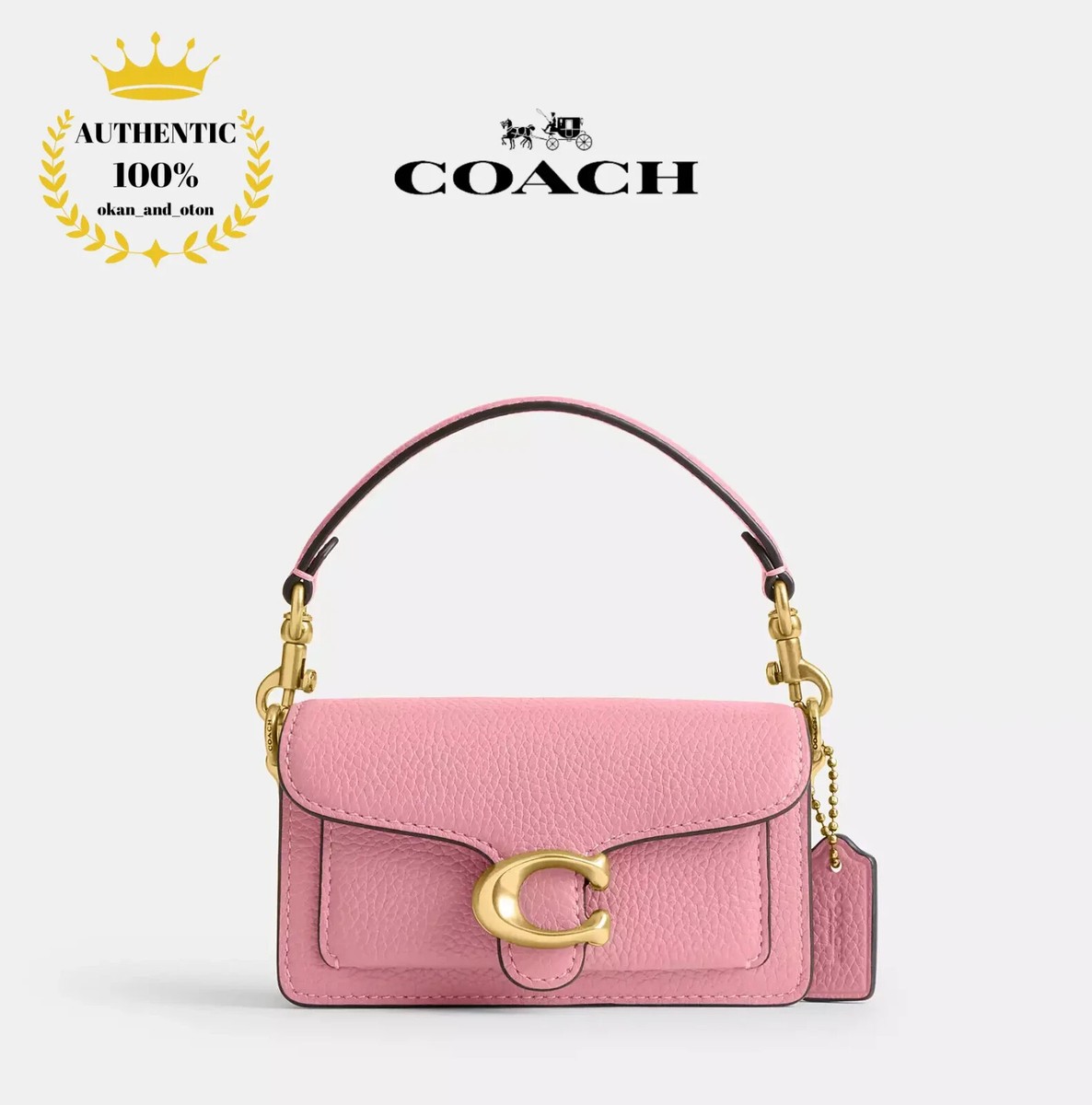 ❤️ COACH Tabby 12 2way Crossbody Mini Bag CN731 Pebble Leather