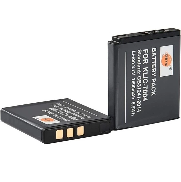 Repuesto DSTE para 2 baterías KLIC-7004 + adaptador cargador de viaje y coche DC30 Foto 3 de 4