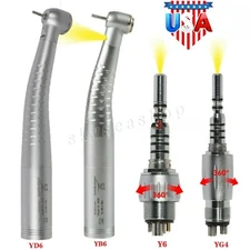 KAV Style Dental Fiber Optic LED High Speed Handpiece /+LED Quick Coupler 4H/6H