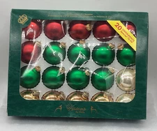 Vintage Visions By Holly Multi Color Glass Ornaments 20 Count Made In The USA
