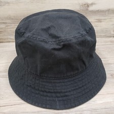 Black Bucket Hat Cap Newhattan S/M Cotton Canvas