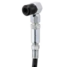 Slippery Pete 90 Degree Grease Gun Coupler - 18 Inch Flex Hose, Threaded Conn...