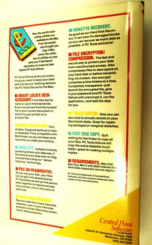 Vintage PC TOOLS Deluxe for early Apple Macintosh by Central Point Software - Picture 2 of 13
