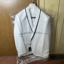 Men's Phoenix White Dinner Jacket with Black Satin Trim Modern.