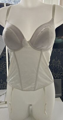 Corset/bustier, 34E, removeble suspenders. Ivory/Bridal.  BNWT