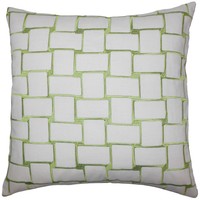 Quetzal Geometric 22-inch Down Feather Throw Pillow Green Quetzal Geometric 22-inch Down Feather Throw Pillow Green