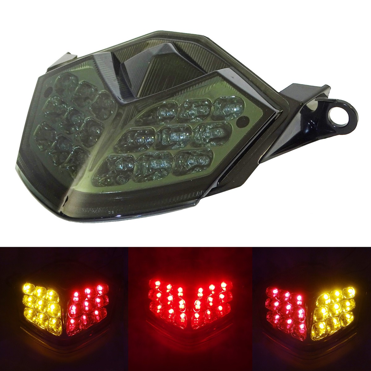 Smoke Led Tail Turn Signals Light For KAWASAKI ZX6R ZX10R Z750