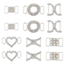 12Pcs 6 Styles Rhinestone Shoelaces Charms for Sneakers Decorative Shoe Clips...