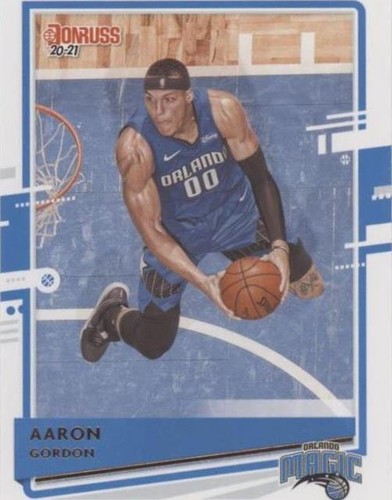 2020-21 Donruss #25 Aaron Gordon MAGIC Orange Laser Holo