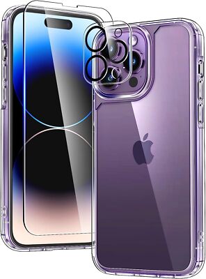 TAURI [5 in 1] for Iphone 14 Pro Case Clear, [Not Yellowing] with