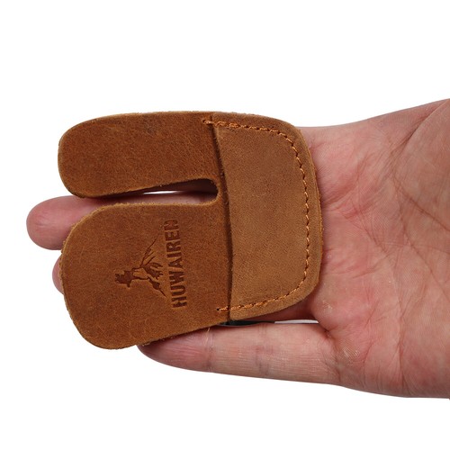 Protector con pestañas para dedos de tiro con arco de vaca para arco recurvo caza mano derecha - Imagen 24 de 67