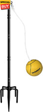 Tetherball Set with Ball  Rope for Outdoor Backyard, Adjustable Tether Ball Pol