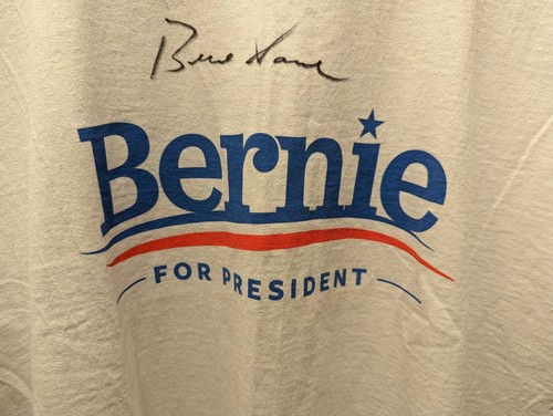 Bernie Sanders 2016 campagne présidentielle T-shirt SIGNÉ JSA voiture authentifiée