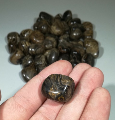 Large Polished Stromatolite Tumblestone 20 - 25mm - Bolivia, 2.5 Billion Yrs Old - Picture 5 of 6