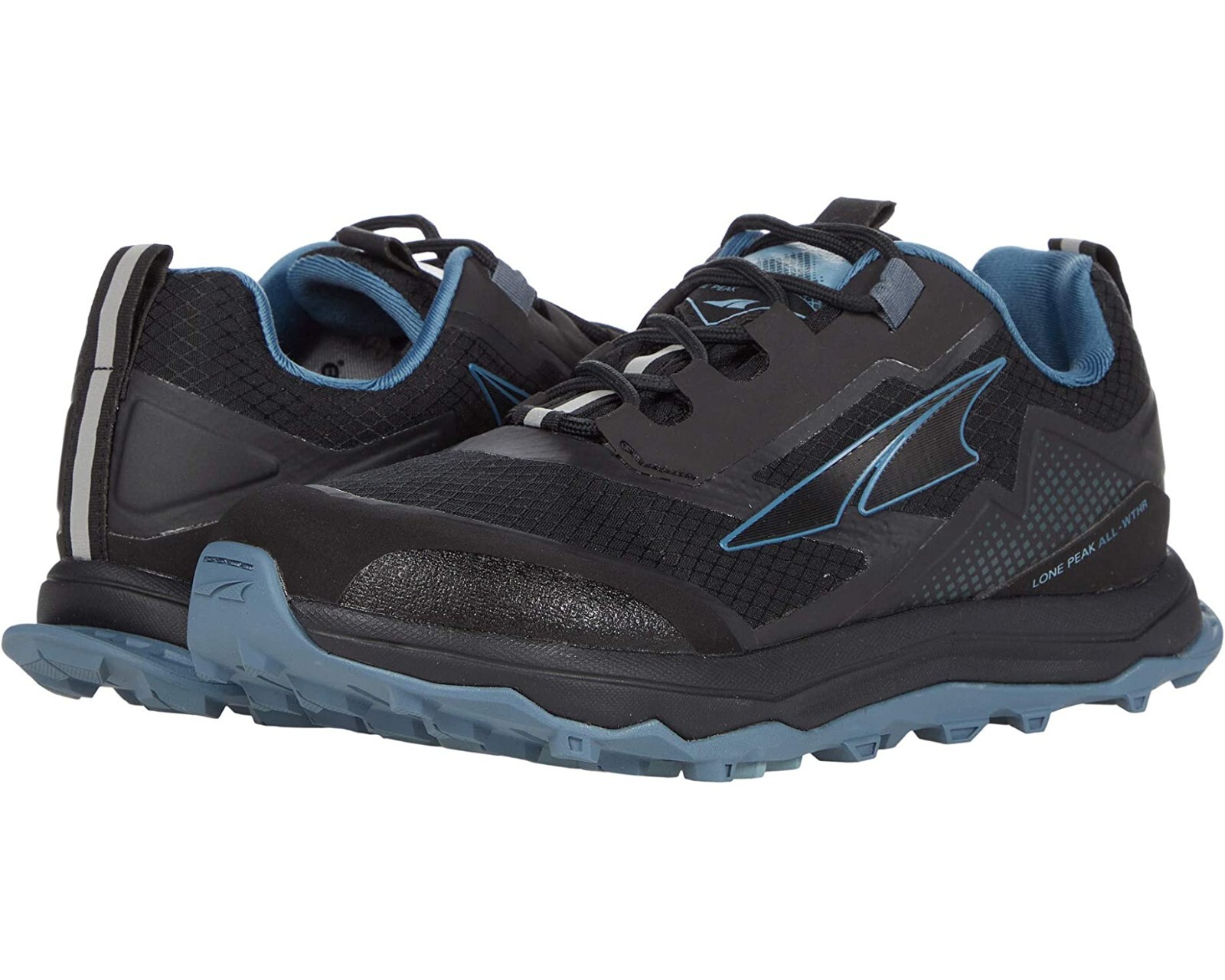 Zapatos para mujer Altra N7823 negros/azules solitarios pico para todo clima talla EE. UU. 6 EU 37