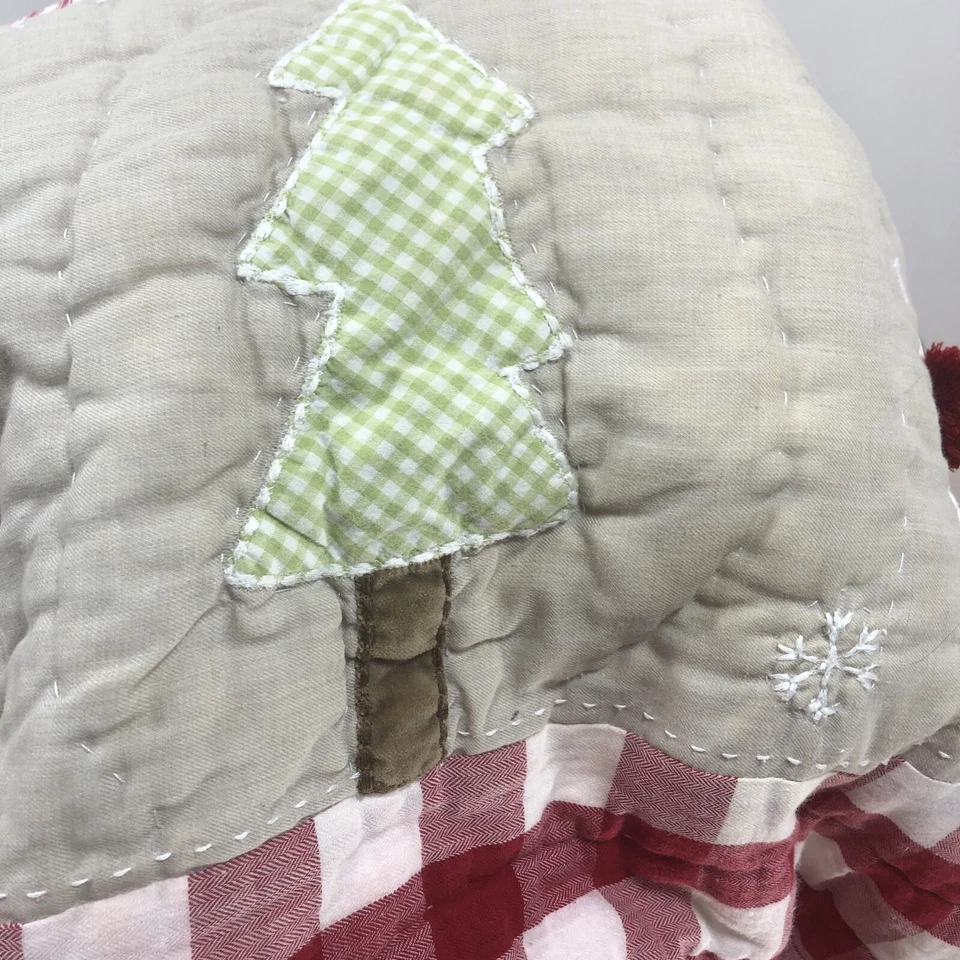 Pottery Barn Niños Acolchado Navidad Estándar Falso Muñeco de Nieve Cuadros Monograma Dylan Foto 3 de 4