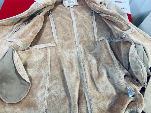 Cappotto giacca Talbots donna GRANDE marrone scamosciato fodera pelliccia lavabile in lavatrice medio lungo - Foto 5 di 9