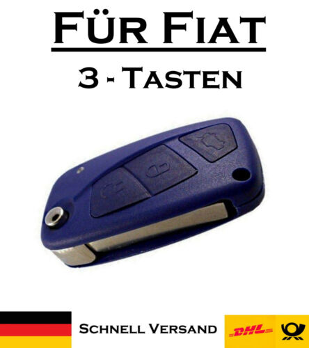 1x Klappschlüssel Gehäuse für Fiat - Ersatz 3 Tasten PKW Fernbedienung KS07 - Picture 1 of 4