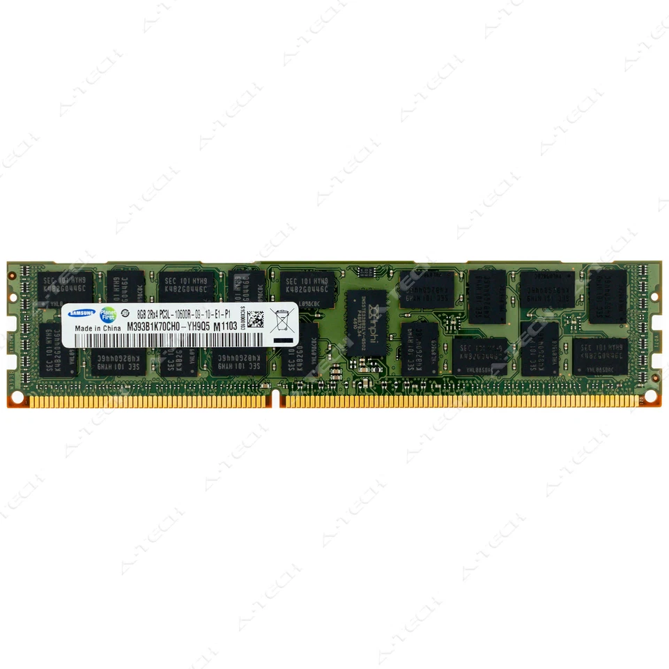 Memoria RAM de servidor Samsung 8 GB DDR3 1333 MHz PC3-10600 RDIMM (M393B1K70CH0-YH9)