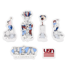 USA Skateboarding Sticker Pack - FREE SHIPPING 