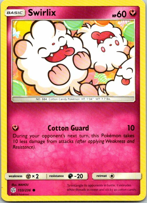 Swirlix 153/236 Common Pokemon Sun & Moon Cosmic Eclipse Mint