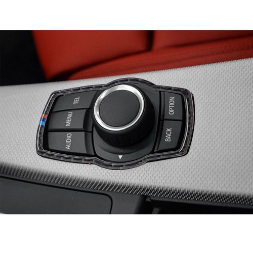 Real Carbon Fiber Multimedia Button Frame Cover Trim For BMW 3 4 Series 2013-18 - Picture 6 of 8