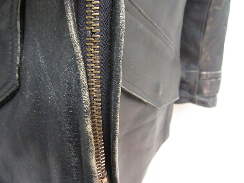 VINTAGE 40'S AUSTRALIA LEATHER MOTORCYCLE JACKET SIZE UK M, ACE PATINA - Picture 15 of 18