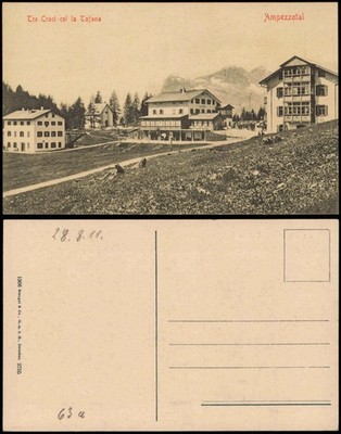 Cortina d'Ampezzo Tre Croci col la Tofana Ampezzo Valley South Tyrol 1906
