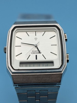 Vintage April 1980 SEIKO H357-500A Digi-Ana Quartz Watch JAPAN All