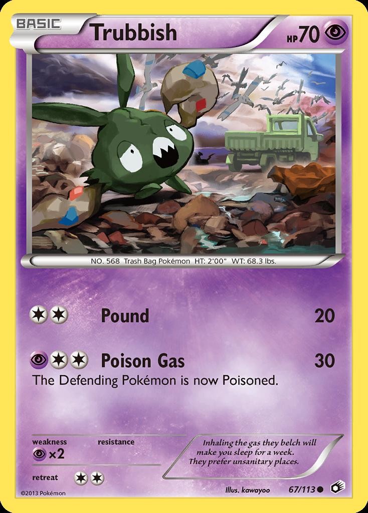 Pokemon Trubbish (67/156) Legendary Treasures LP