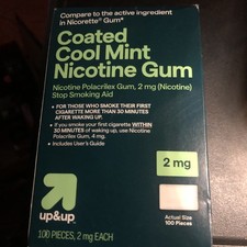 Up Up Target Coated Nicotine 2 mg Gum Cool Mint 100 pcs EXP 06/26