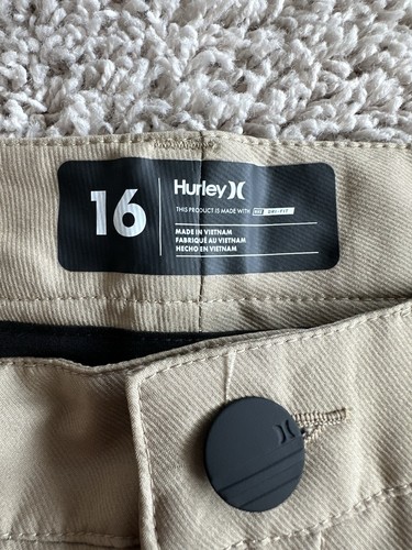 New Hurley Nike Dri-FIT Boys Size 16 Khaki Lightweight Board Shorts Stretch NWT - Picture 2 of 6